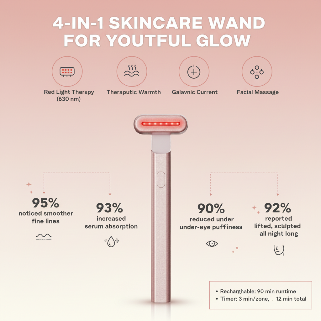 ELEVE Skincare Wand with Red Light Therapy