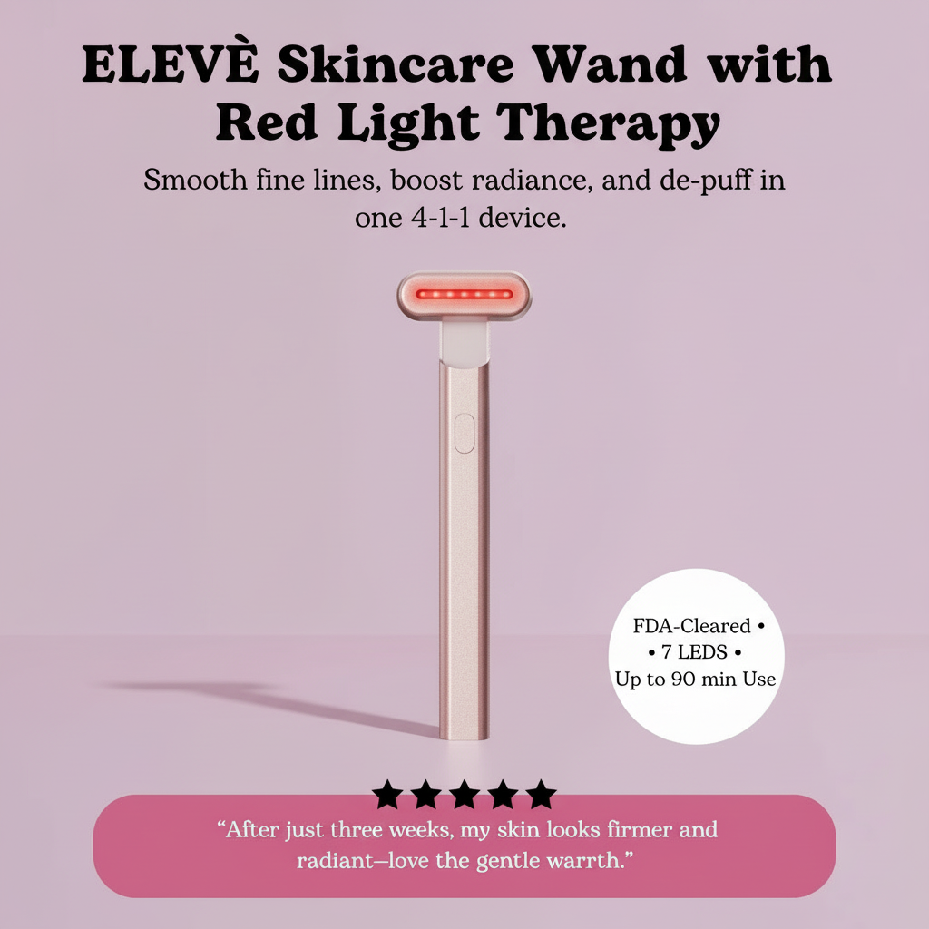 ELEVE Skincare Wand with Red Light Therapy